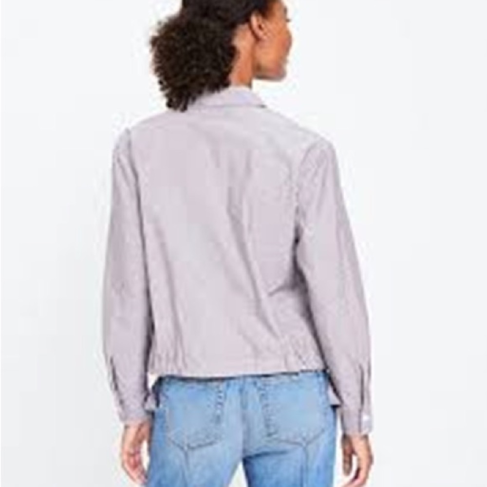 NWT - LOFT Striped Cotton Blend Side Tie Pocket Shirt - XL - Picture 2 of 7